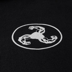 WHITE ON BLACK WHITE PUFF PRINT HOODIE + ISLES