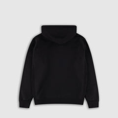 WHITE ON BLACK WHITE PUFF PRINT HOODIE + ISLES