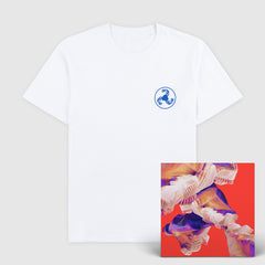 BLUE LOGO PUFF PRINT WHITE T-SHIRT + ISLES