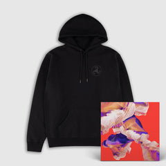 BLACK ON BLACK PUFF PRINT HOODIE + ISLES