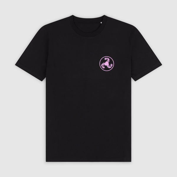 LAVENDER LOGO PUFF PRINT BLACK T-SHIRT
