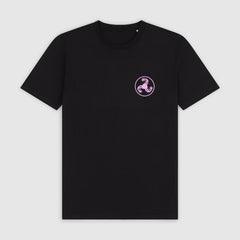 LAVENDER LOGO PUFF PRINT BLACK T-SHIRT
