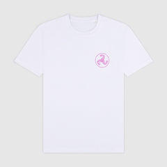 LAVENDER LOGO PUFF PRINT WHITE T-SHIRT