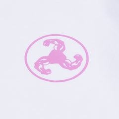 LAVENDER LOGO PUFF PRINT WHITE T-SHIRT