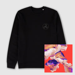 BLACK ON BLACK PUFF PRINT SWEATSHIRT + ISLES