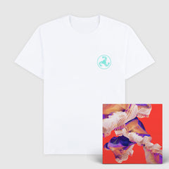 GREEN LOGO PUFF PRINT WHITE T-SHIRT + ISLES