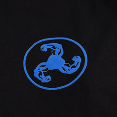 BLUE LOGO PUFF PRINT BLACK T-SHIRT + ISLES