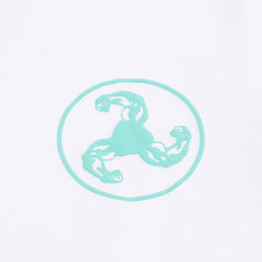 GREEN LOGO PUFF PRINT WHITE T-SHIRT + ISLES