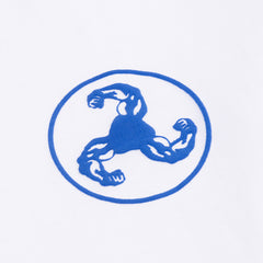 BLUE LOGO PUFF PRINT WHITE T-SHIRT + ISLES