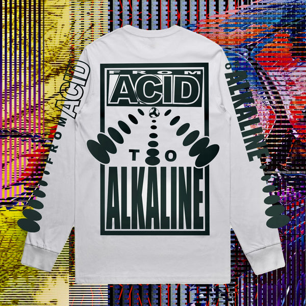 ALKALINE CHROMA LONGSLEEVE TEE - WHITE