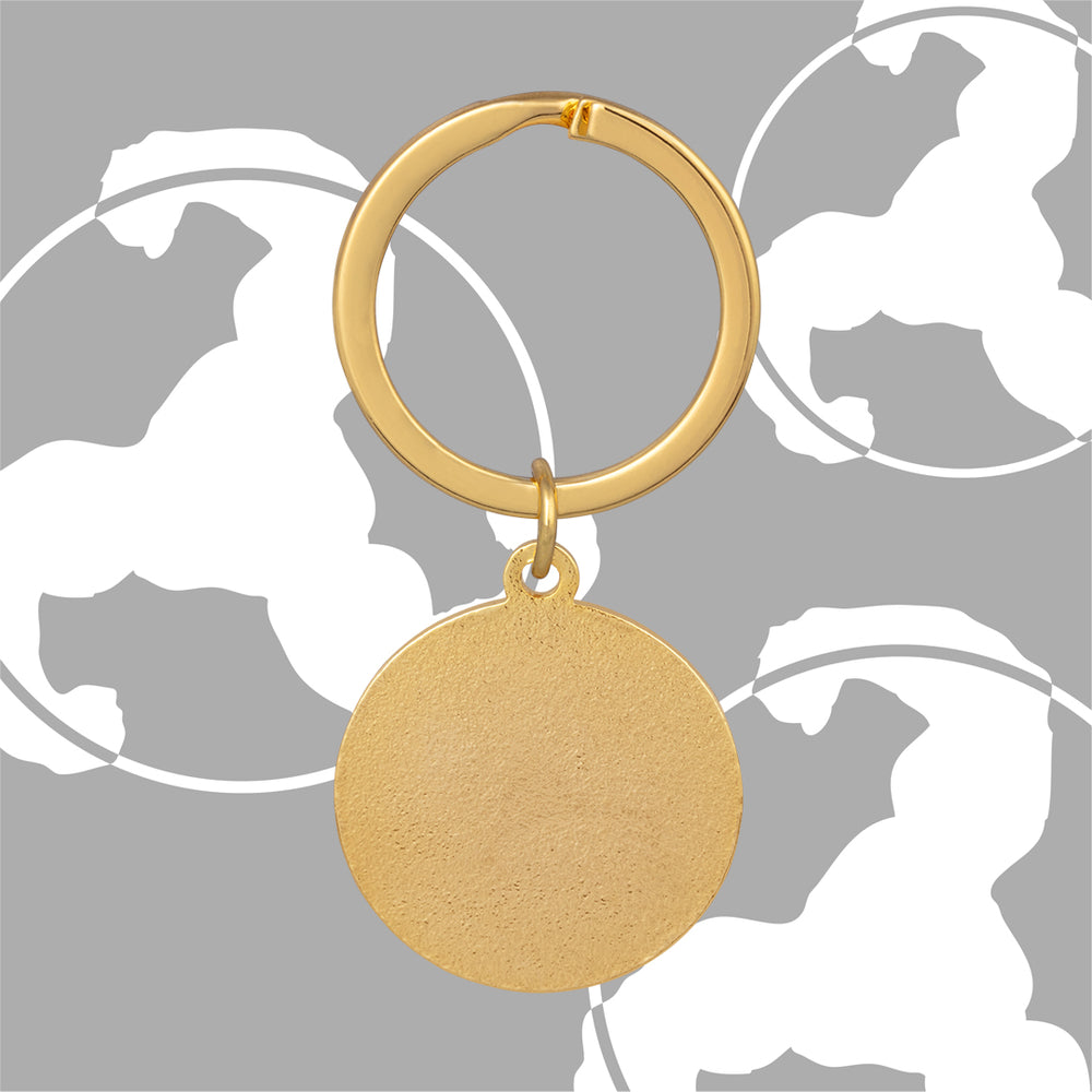 GOLD & WHITE KEYRING