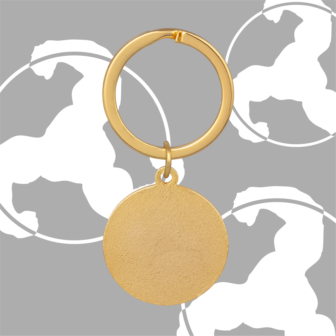 GOLD & WHITE KEYRING