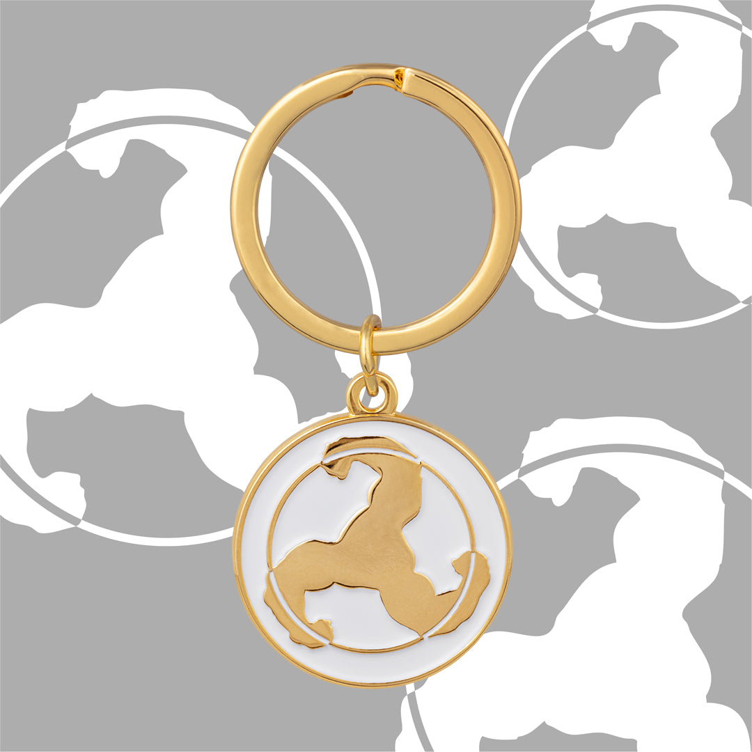 GOLD & WHITE KEYRING