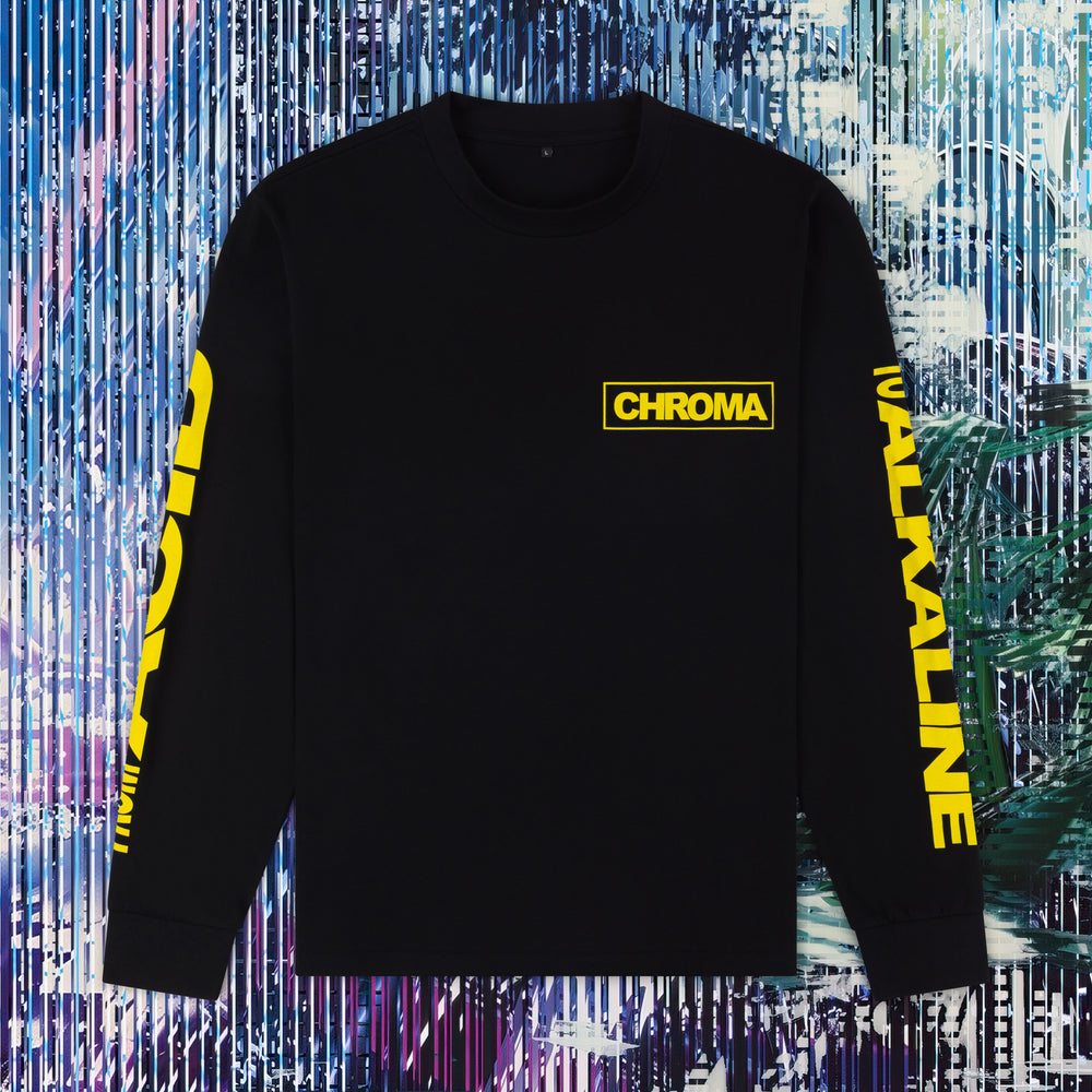 ACID CHROMA LONGSLEEVE TEE - BLACK