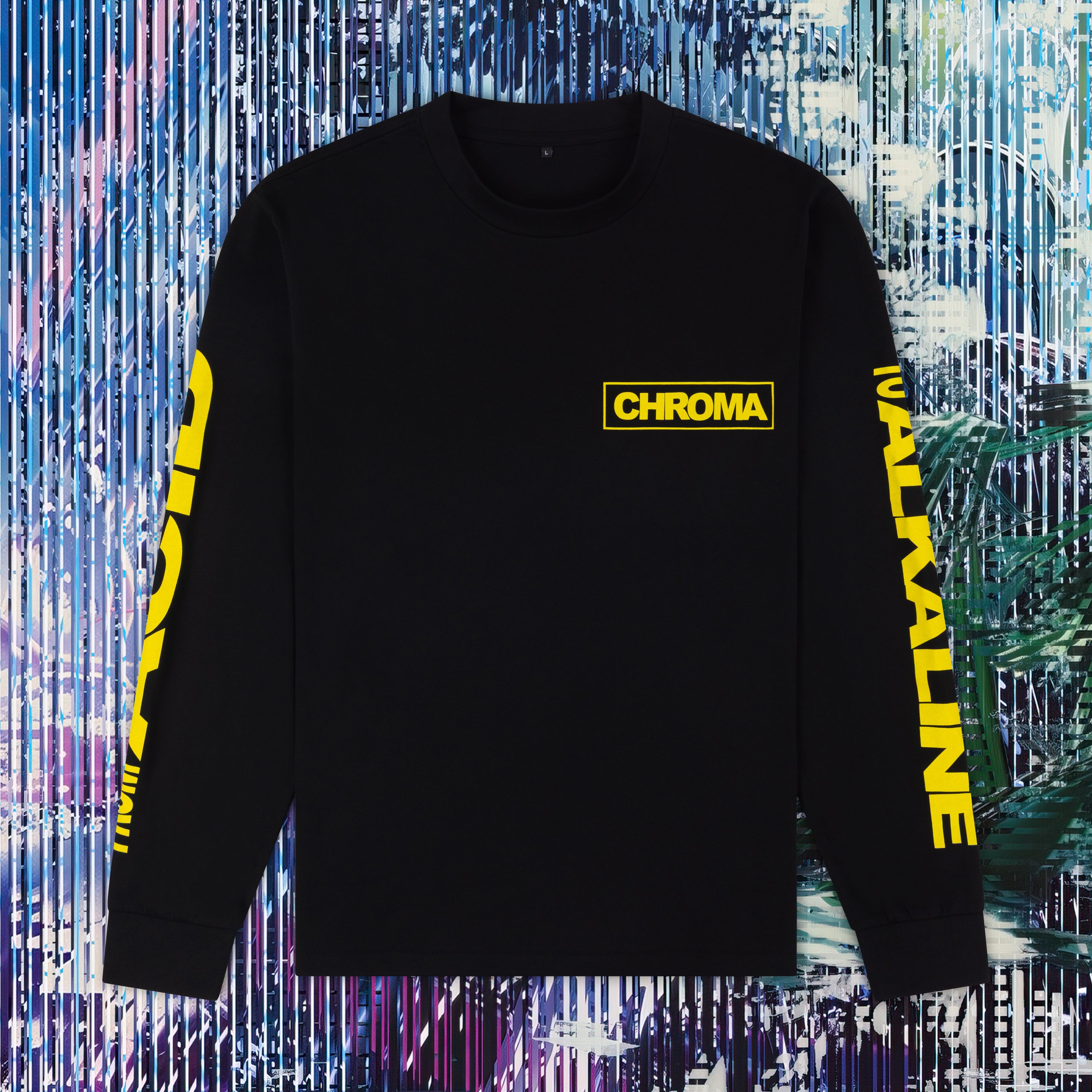 ACID CHROMA LONGSLEEVE TEE - BLACK
