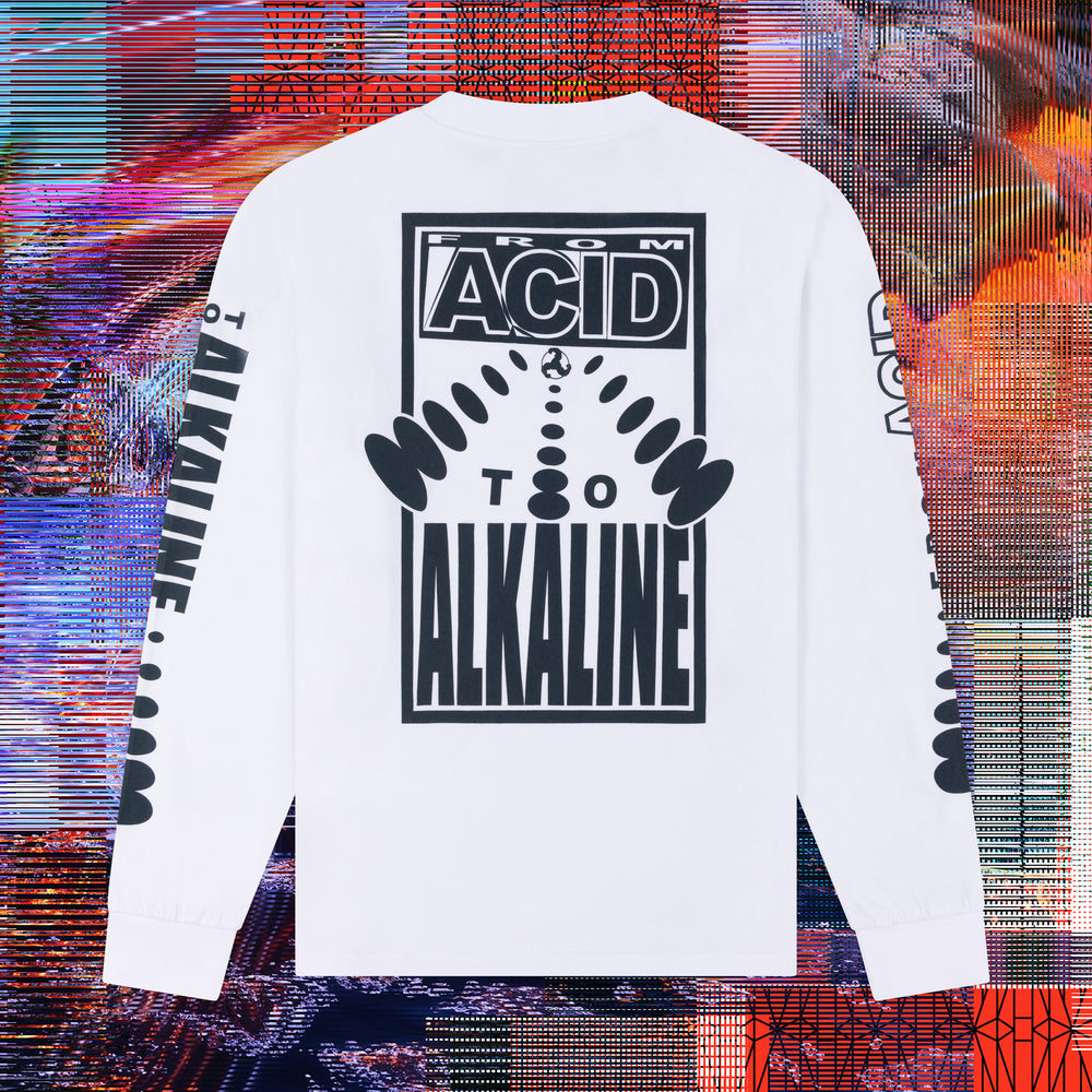 ALKALINE CHROMA LONGSLEEVE TEE - WHITE