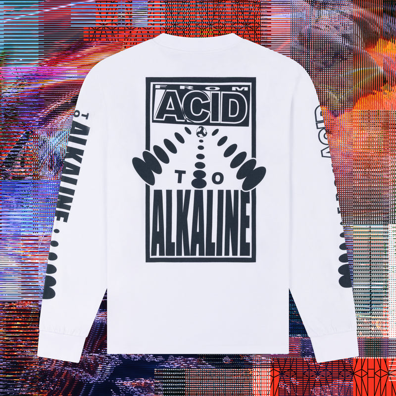 ALKALINE CHROMA LONGSLEEVE TEE - WHITE