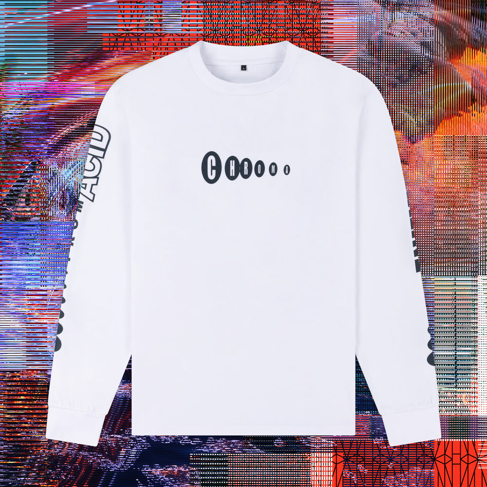 ALKALINE CHROMA LONGSLEEVE TEE - WHITE