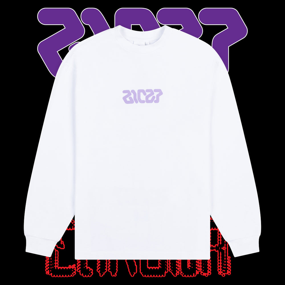 BICEP CHROMA LONGSLEEVE BLUE ON WHITE