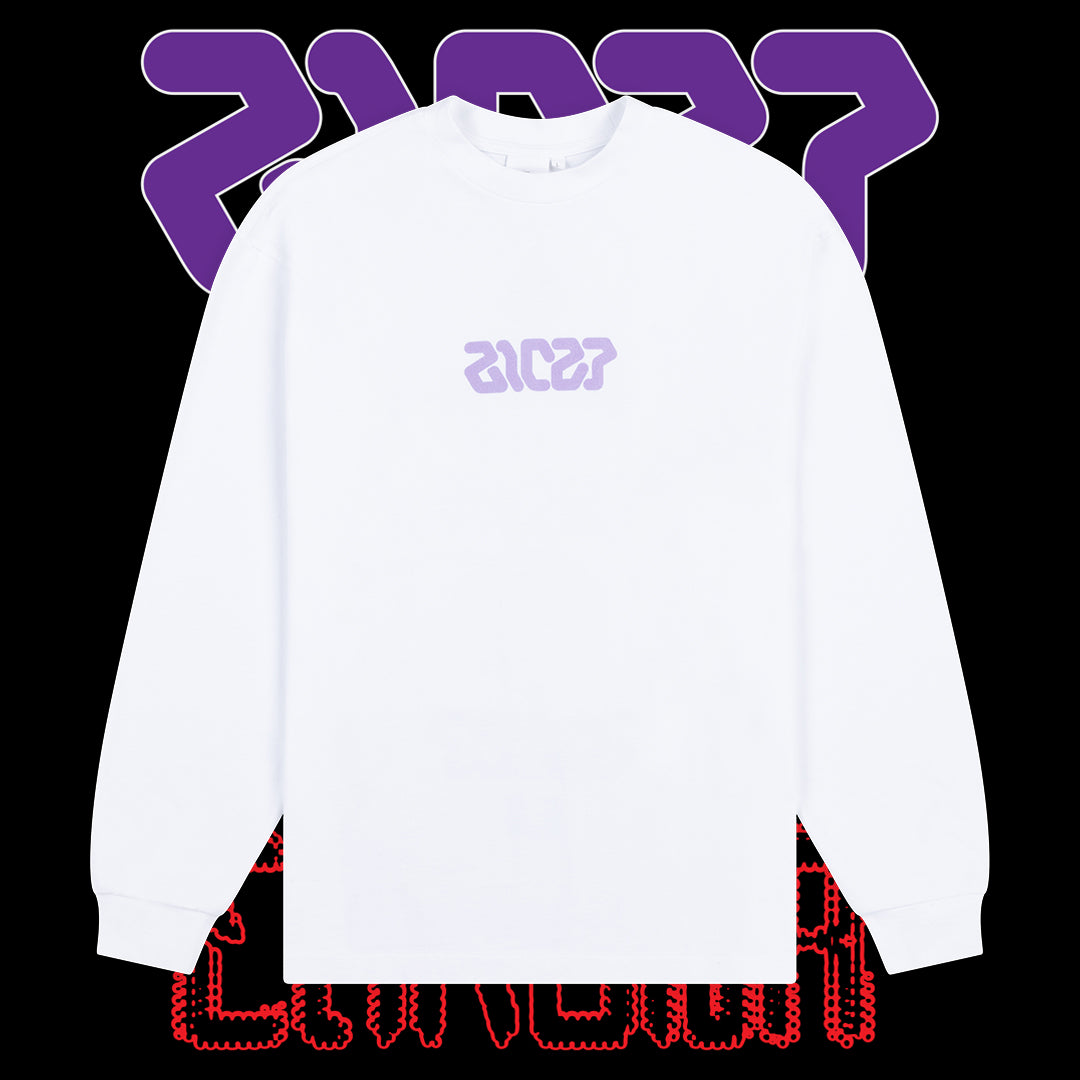 BICEP CHROMA LONGSLEEVE BLUE ON WHITE